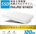 ESD-EJ0120GWHR 外付けSSD/ﾎﾟｰﾀﾌﾞﾙ/USB3.2(Gen1)対応/120GB/ﾎﾜｲﾄ/ﾃﾞｰﾀ復旧ｻｰﾋﾞｽLite付