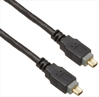 【クリックでお店のこの商品のページへ】KB-13DV-1BK IEEE1394ケーブル(4pin-4pin・1m・ブラック)