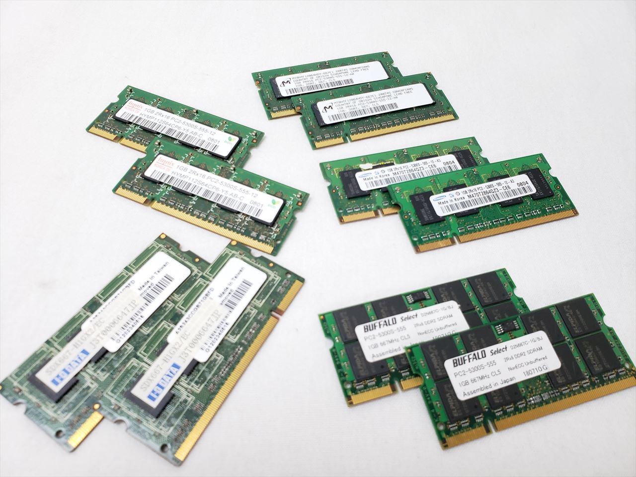 メール便不可】 ノートパソコン用メモリ DDR2-667 1GB×2 sushitai.com.mx