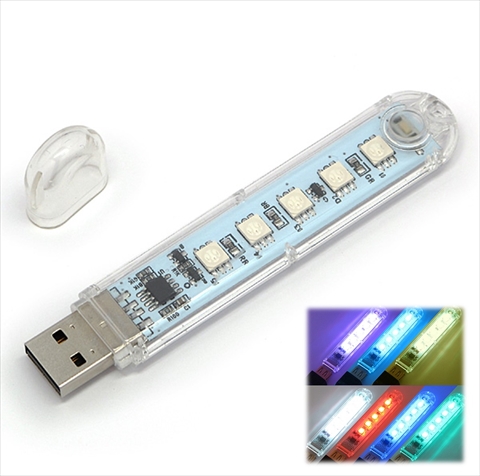 RL-ST5RGB マルチカラー5灯 USB LEDスティックライト ☆6個まで￥250クリックポスト対応可能！