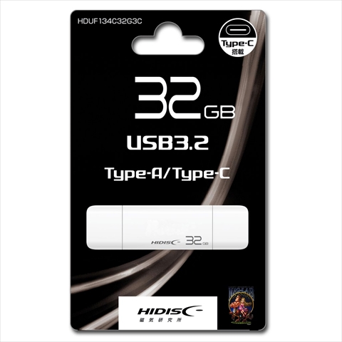 HDUF134C32G3C USB3.2 Gen2 Type-C メモリ Type-Aコネクタ搭載　☆6個まで￥250クリックポスト対応可能！