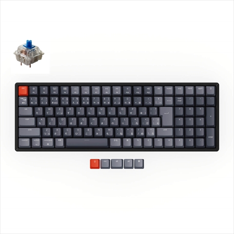 K4-C2-JIS Keychron K4 ワイヤレス・メカニカルキーボード RGBライト - 日本語配列（テンキー付）-Gateron G Pro 青軸