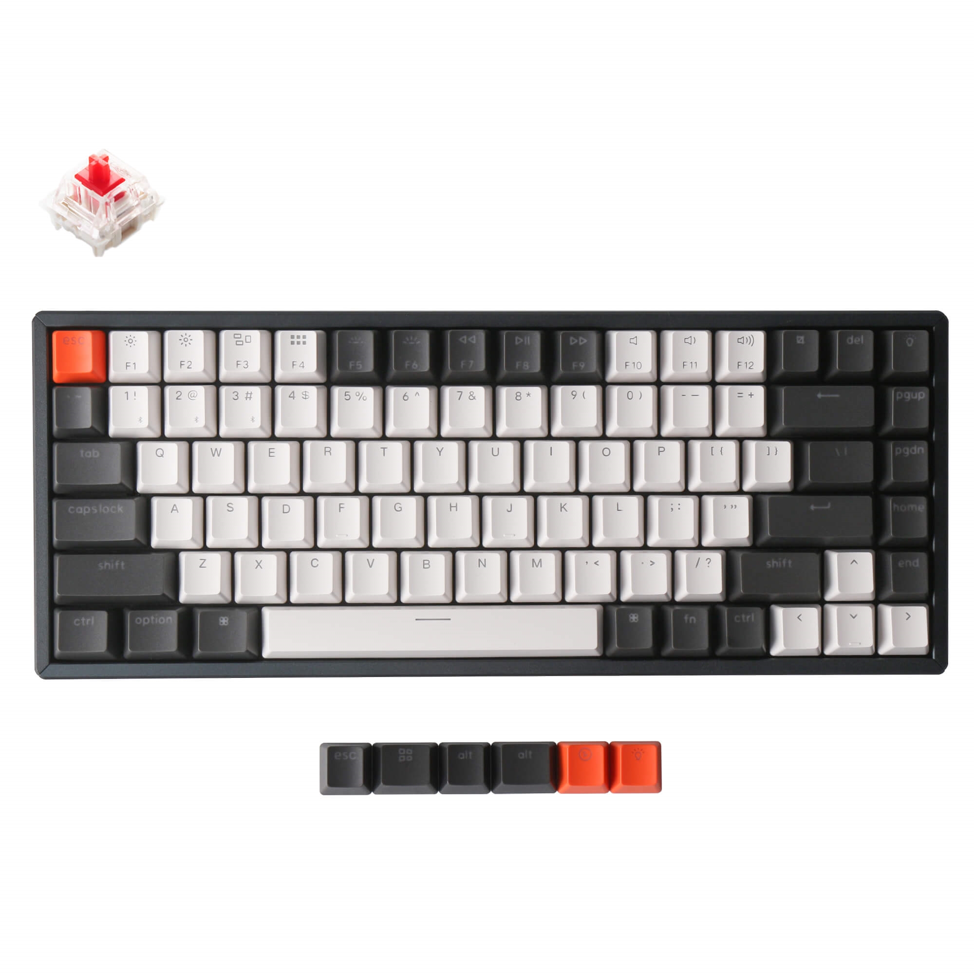 Keychron K2 v2  white LED Gateron 赤軸