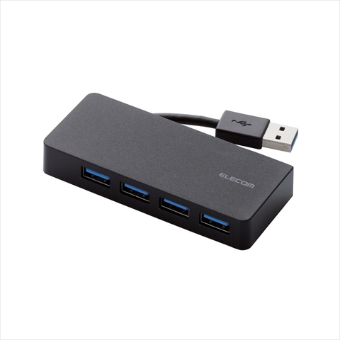 U3H-K417BBK 4ポートUSB3．0ハブ(ケーブル収納タイプ) ☆2個まで￥300ネコポス対応可能！