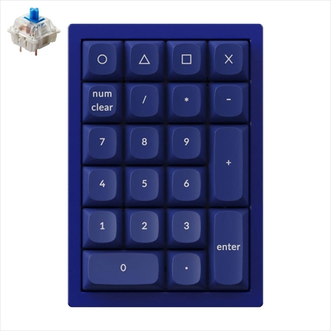 Q0-J2 Keychron Q0 QMK カスタム・テンキー - 組み立て済み / ネイビーブルー / Gateron G Proスイッチ（ホットスワップ） 青軸