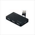U2H-YKN4BBK USB2．0ハブ(ケーブル収納タイプ) ☆2個まで￥300ネコポス対応可能！