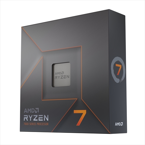 AMD Ryzen 7 7700X W/O Cooler  (8C/16T、4.5GHz(最大5.4)、105W、L2+L3 Cache 40MB、Radeon Graphics )