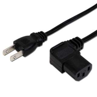 ACP-15L-BK AC電源ケーブル 極細L型タイプ 1．5m ☆4個まで￥250クリックポスト対応可能！