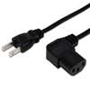 ACP-15L-BK AC電源ケーブル 極細L型タイプ 1．5m ☆4個まで￥250クリックポスト対応可能！