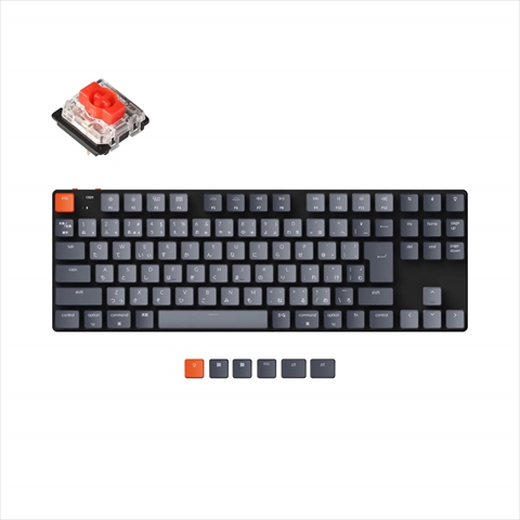 K1SE-A1-JIS Keychron K1SE ワイヤレス・メカニカルキーボード White LED - 日本語配列（テンキーレス）-Gateron 赤軸
