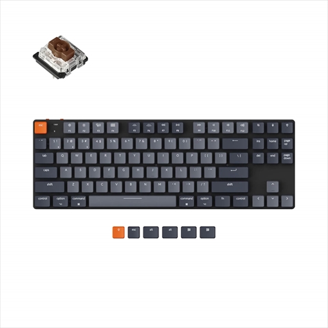 K1SE-A3-US Keychron K1SE ワイヤレス・メカニカルキーボード White LED - US配列（テンキーレス）-Gateron 茶軸
