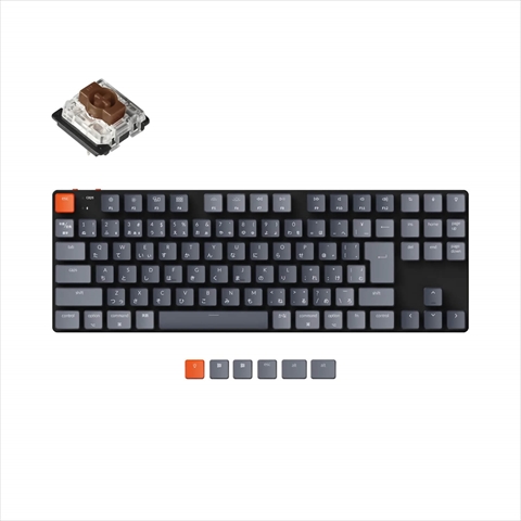 K1SE-B3-JIS Keychron K1SE ワイヤレス・メカニカルキーボード RGB - 日本語配列（テンキーレス）-Gateron 茶軸