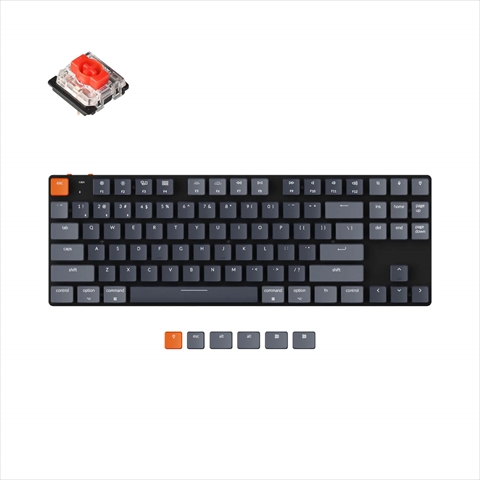 Keychron K1SE ワイヤレス・メカニカルキーボード RGB - US配列（テンキーレス）-Gateron 赤軸 K1SE-B1-US