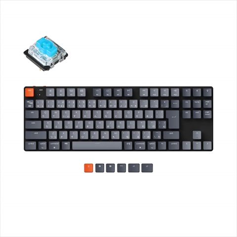 Keychron K1SE ワイヤレス・メカニカルキーボード White LED - 日本語配列（テンキーレス）-Gateron（ホットスワップ） 青軸 K1SE-G2-JIS