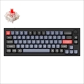 Q2-M1-US Keychron Q2 QMK カスタム・メカニカルキーボード　ノブバージョン - US配列（テンキーレス）- 組み立て済み / カーボンブラック / Gateron G Proスイッチ（ホットスワップ） 赤軸