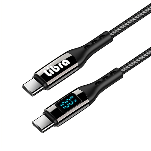 LBR-PDS100CC 出力が見える！液晶付きケーブル　TYPE-C to TYPE-C　100W対応 ☆4個まで￥250クリックポスト対応可能！