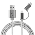 APX-CM1WH Type-C Micro 2in1ケーブル 1m