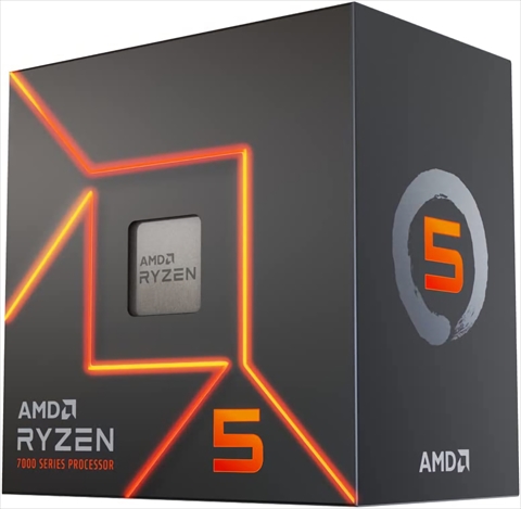 AMD Ryzen 5 7600 With Wraith Stealth cooler  (6C/12T、4.0GHz(最大5.2)、65W、L2+L3 Cache 38MB、Radeon Graphics )