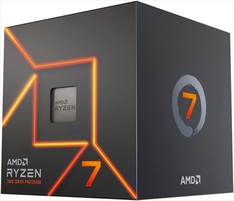 AMD Ryzen 7 7700 With Wraith Prism cooler  (8C/16T、3.8GHz(最大5.3)、65W、L2+L3 Cache 40MB、Radeon Graphics )