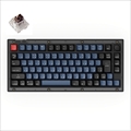 V1-C3-JIS Keychron V1 QMK カスタム・メカニカルキーボード ノブバージョン RGB - JIS配列（テンキーレス）-Keychron K Pro 茶軸 / フロステッドブラック（半透明）