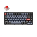V1-C1-US Keychron V1 QMK カスタム・メカニカルキーボード ノブバージョン RGB - US配列（テンキーレス）-Keychron K Pro 赤軸 / フロステッドブラック（半透明）