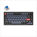 V1-C2-US Keychron V1 QMK カスタム・メカニカルキーボード ノブバージョン RGB - US配列（テンキーレス）-Keychron K Pro 青軸 / フロステッドブラック（半透明）