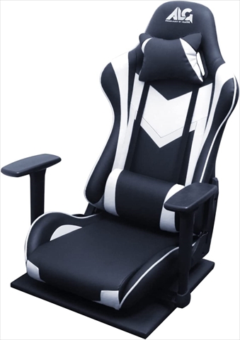 ALG-GMFCWAK ゲーミングﾞ座椅子 ホワイト＆ブラック