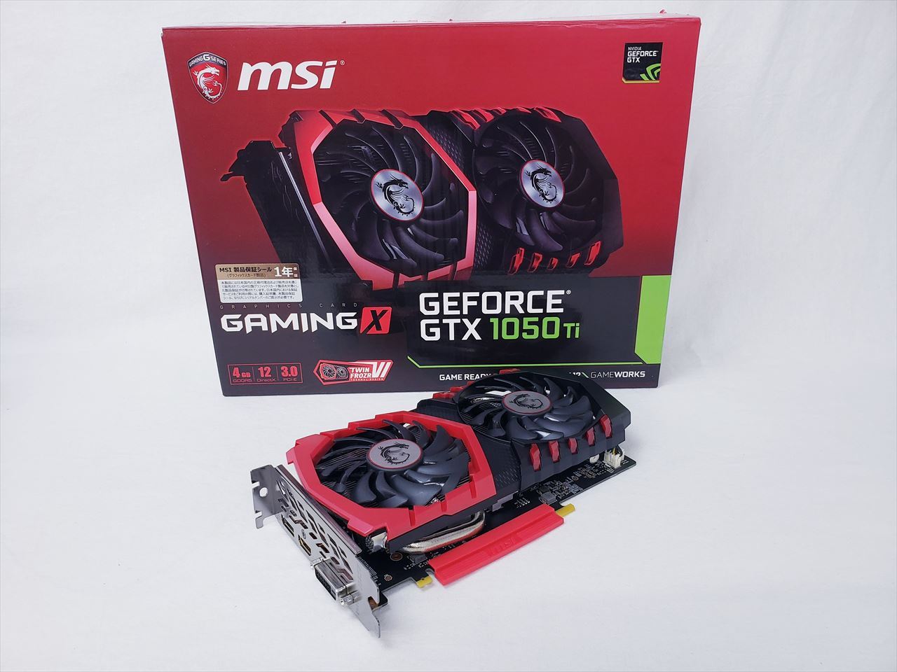 [美品] MSI GTX1050Ti GAMING X 4G