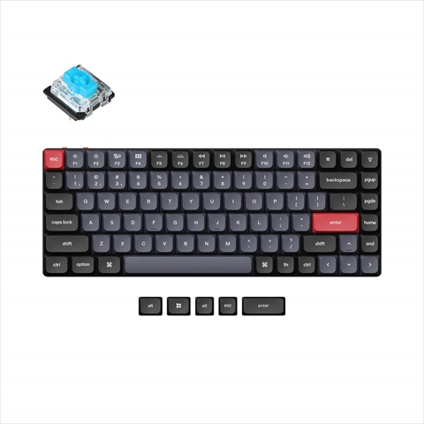 K3P-H2-US Keychron K3 Pro QMK/VIA ワイヤレス・メカニカルキーボード RGB - US配列（テンキーレス）-Gateron ロープロファイル 青軸（ホットスワップ対応）