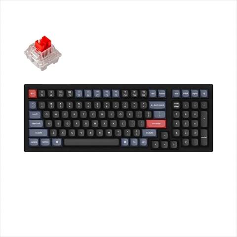 K4P-G1-US Keychron K4 Pro QMK/VIA ワイヤレス・メカニカルキーボード White LED - US配列（テンキー付/96%レイアウト）-Keychron K Pro 赤軸（ホットスワップ対応）