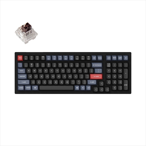 K4P-G3-US Keychron K4 Pro QMK/VIA ワイヤレス・メカニカルキーボード White LED - US配列（テンキー付/96%レイアウト）-Keychron K Pro 茶軸（ホットスワップ対応）