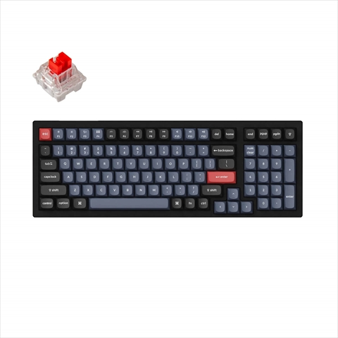 K4P-H1-US Keychron K4 Pro QMK/VIA ワイヤレス・メカニカルキーボード RGB - US配列（テンキー付/96%レイアウト）-Keychron K Pro 赤軸（ホットスワップ対応）