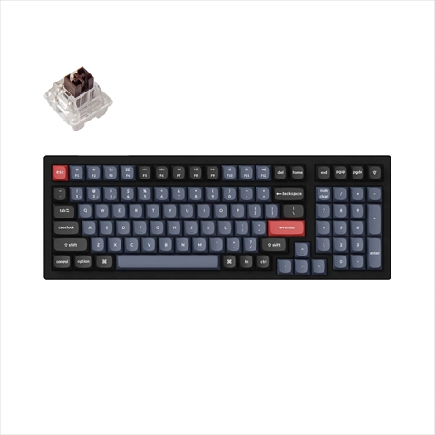 K4P-H3-US Keychron K4 Pro QMK/VIA ワイヤレス・メカニカルキーボード RGB - US配列（テンキー付/96%レイアウト）-Keychron K Pro 茶軸（ホットスワップ対応）