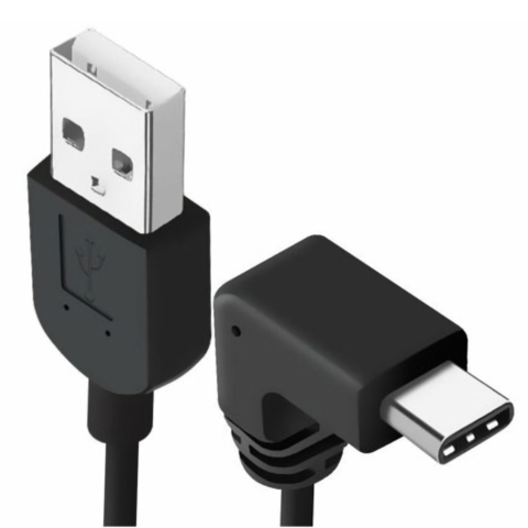 AT-CASTUSC02 ブラック 3．0A急速充電対応垂直Ｌ型TYPE-C充電通信ケーブル 50cm ☆6個まで￥250クリックポスト対応可能！