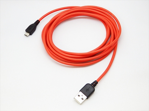 SU2-MC300NR microUSB充電/転送ケーブル 300cm QuickChage2．0/3．0動作確認済 ☆3個まで￥250クリックポスト対応可能！