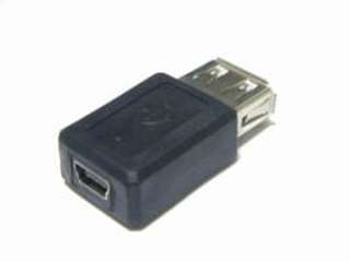 SMIF-UAF miniUSB(メス)-USB A(メス) 変換アダプタ ☆6個まで￥300ネコポス対応可能！