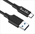 USB3-A10B Type-Cケーブル1m / USB3.2 Gen1 (旧名称USB3.0) / 最大15W/5Gbps / 黒