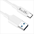 USB3-A20W Type-Cケーブル2m / USB3.2 Gen1 (旧名称USB3.0) / 最大15W/5Gbps / 白