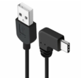 AT-CASTUSC03 ブラック 3．0A急速充電対応直角Ｌ型急速充電対応USB Type-C充電通信ケーブル ☆6個まで￥250クリックポスト対応可能！