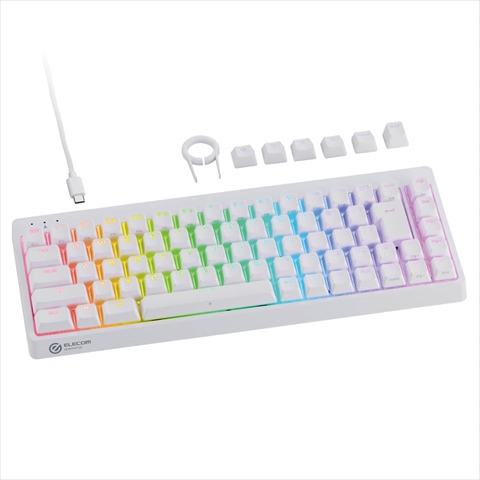 ELECOM GAMING TK-VK600AWH 磁気式スイッチ搭載ゲーミングキーボード 当店登録ユーザーはさらにお得に！