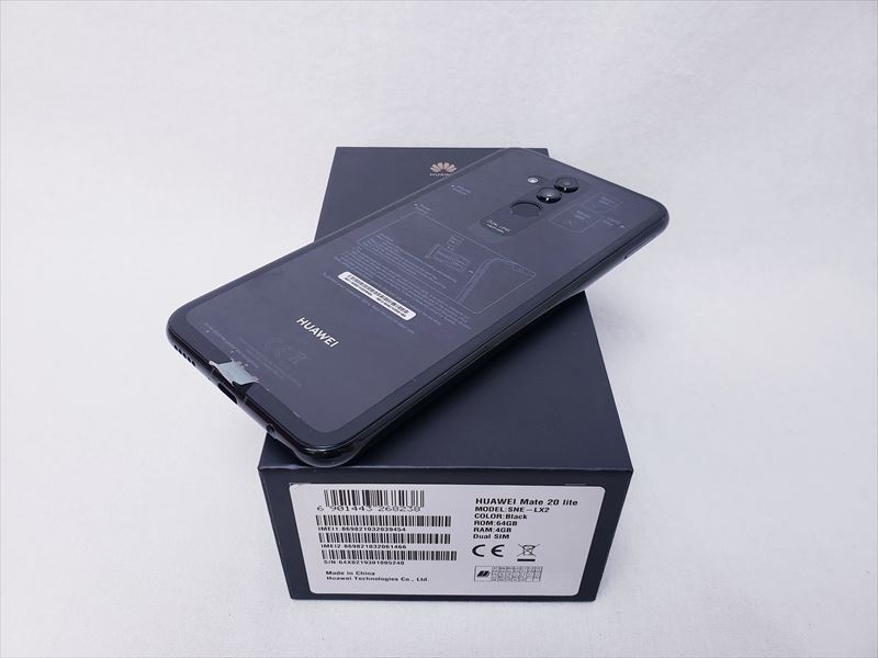 【新品・未開封】HUAWEI MATE20 Lite  新品 ブラックスマートフォン/携帯電話