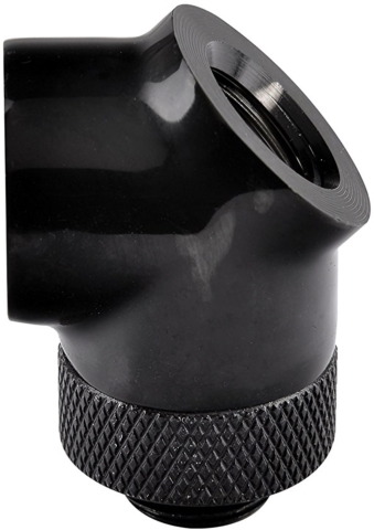 CL-W051-CU00BL-A Pacific G1/4 45 Degree Adapter - Black/DIY LCS/Fitting 