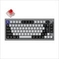 Q1P-N1-JIS Keychron Q1 Pro QMK/VIA ワイヤレス カスタム・メカニカルキーボード　ノブバージョン - RGB - JIS配列（テンキーレス）- 組み立て済み / シルバーグレー / Keychron K Pro スイッチ（ホットスワップ）赤軸 Keychron Q1P-N1-JIS