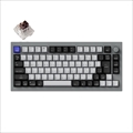 Q1P-N3-JIS Keychron Q1 Pro QMK/VIA ワイヤレス カスタム・メカニカルキーボード　ノブバージョン - RGB - JIS配列（テンキーレス）- 組み立て済み / シルバーグレー / Keychron K Pro スイッチ（ホットスワップ）茶軸 Keychron Q1P-N3-JIS