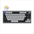 Q1P-N4-JIS Keychron Q1 Pro QMK/VIA ワイヤレス カスタム・メカニカルキーボード　ノブバージョン - RGB - JIS配列（テンキーレス）- 組み立て済み / シルバーグレー / Keychron K Pro スイッチ（ホットスワップ）バナナ軸 Keychron Q1P-N4-JIS