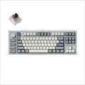 Q3P-X3-US Keychron Q3 Pro 特別版 QMK/VIA ワイヤレス カスタム・メカニカルキーボード　ノブバージョン - RGB - US配列（テンキーレス）- 組み立て済み / シルバーグレー / Keychron K Pro スイッチ（ホットスワップ）茶軸