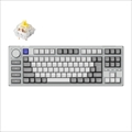 Q3P-X4-JIS Keychron Q3 Pro 特別版 QMK/VIA ワイヤレス カスタム・メカニカルキーボード　ノブバージョン - RGB - JIS配列（テンキーレス）- 組み立て済み / シルバーグレー / Keychron K Pro スイッチ（ホットスワップ）バナナ軸