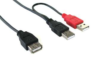 GM-UH009Y Y字型USB延長ケーブル ☆3個まで￥300ネコポス対応可能！
