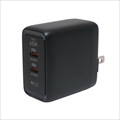 IPA-C08/BK ブラック USB PD対応（65W） USB-ACアダプタ 2ポートタイプ