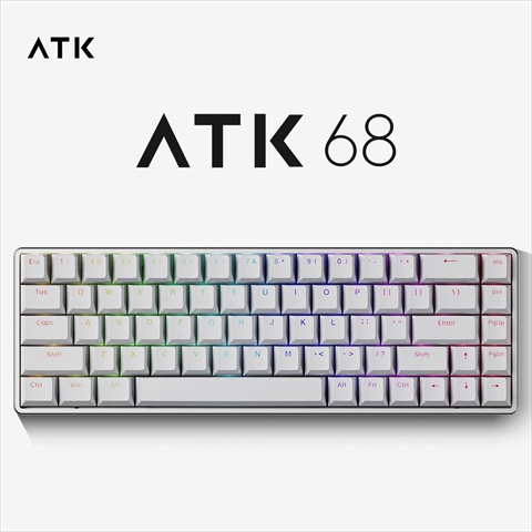 VXE ATK68 ホワイト Magnetic Switch Mechanical Keyboard Gateron switches 2．0(磁気) G版 VXE-ATK68-WHITE